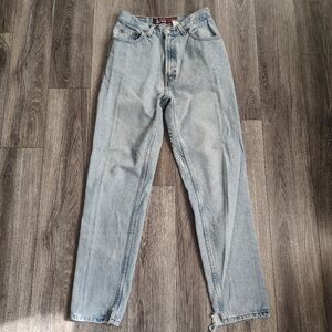 Old Navy Vintage Women's Straight Jeans - Soft Blue High Wasted Size 8
